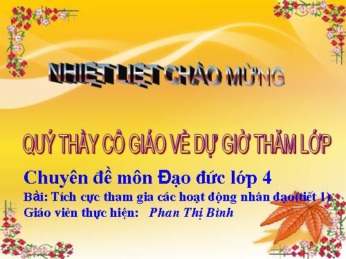 Bài 12. Tích cực tham gia các hoạt động nhân đạo