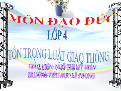 Bài 13. Tôn trọng luật giao thông