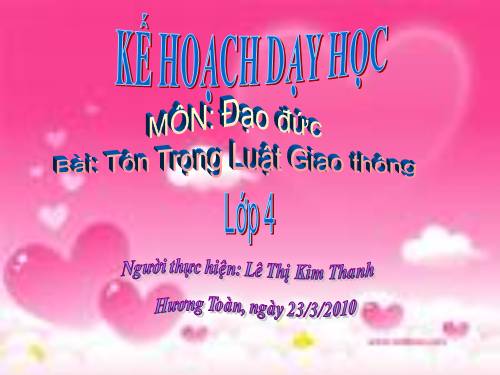 Bài 13. Tôn trọng luật giao thông