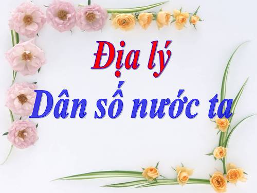 Bài 8. Dân số nước ta