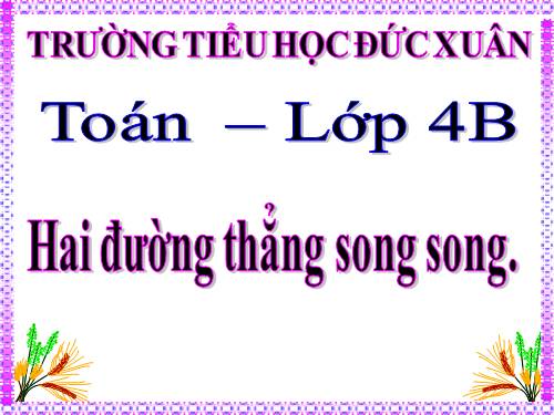 Hai đường thẳng song song