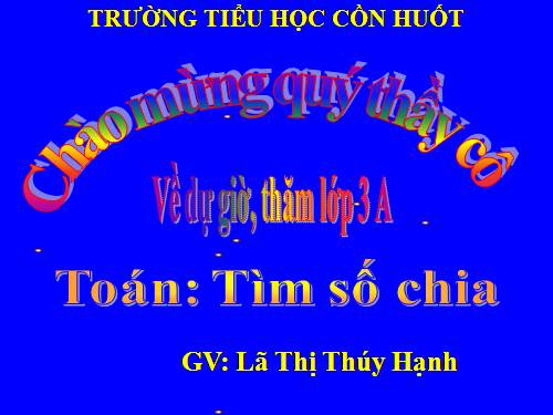 Tìm số chia