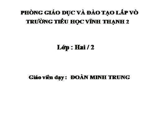 Tuần 8. Bàn tay dịu dàng