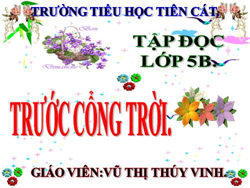 Tuần 8. Trước cổng trời