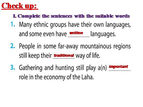 Unit 03. Peoples of Viet Nam. Lesson 3. A Closer Look 2