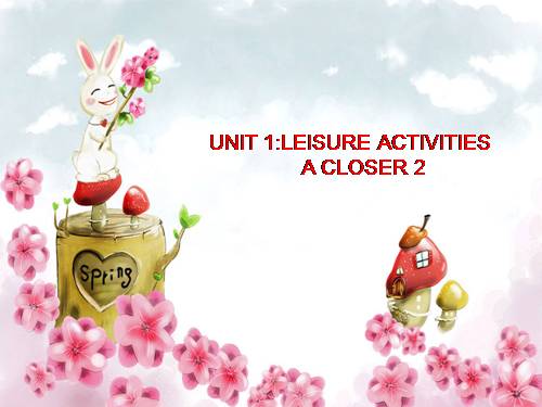 Unit 01. Leisure Activities. Lesson 3. A Closer Look 2