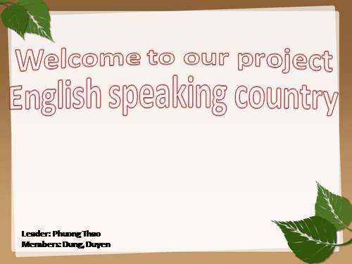 Unit 08. English Speaking Countries. Lesson 7. Looking back - project