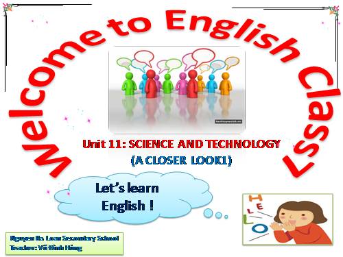 Unit 11. Science and Technology. Lesson 2. A Closer Look 1