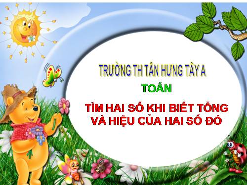 Tìm hai số khi biết tổng và hiệu của hai số đó