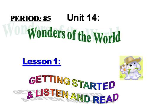 Unit 14. Wonders of the world