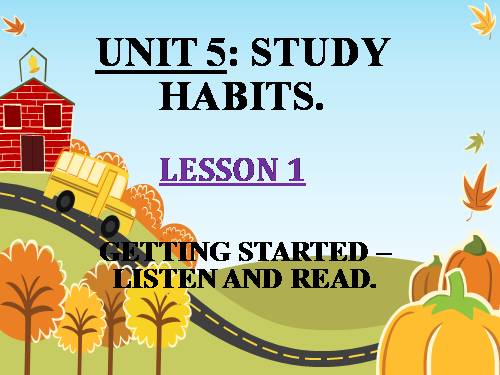 Unit 5. Study habits