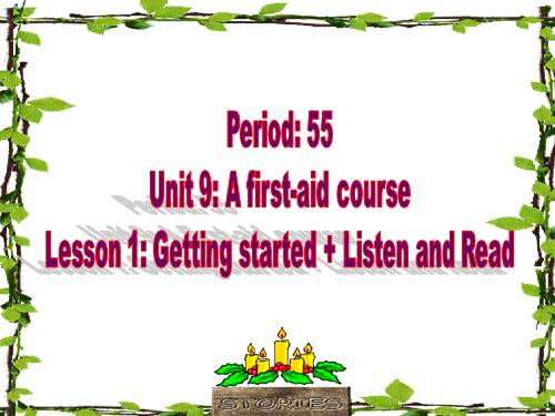 Unit 9. A first-aid course