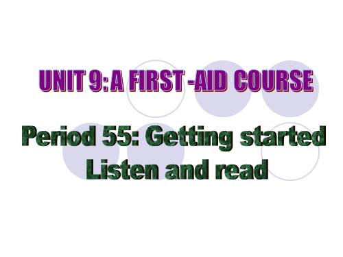 Unit 9. A first-aid course