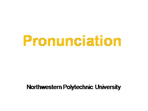 Pronouncing