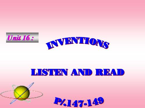 Unit 16. Inventions