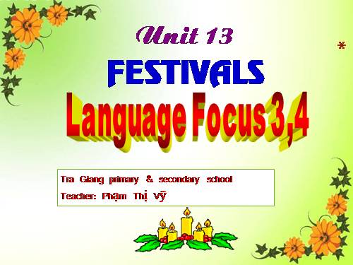 Unit 13. Festivals