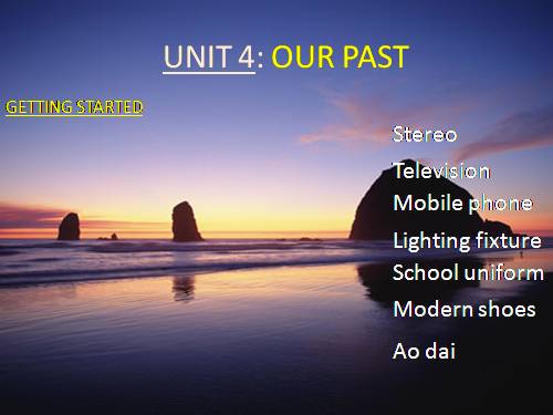 Unit 4. Our past