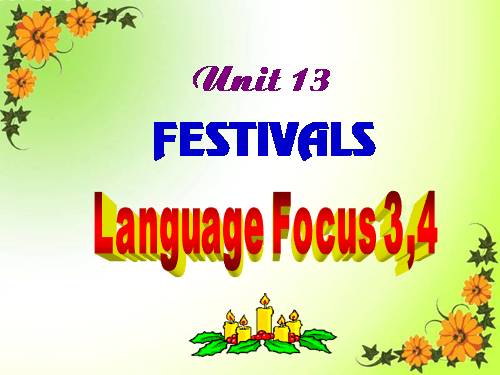 Unit 13. Festivals