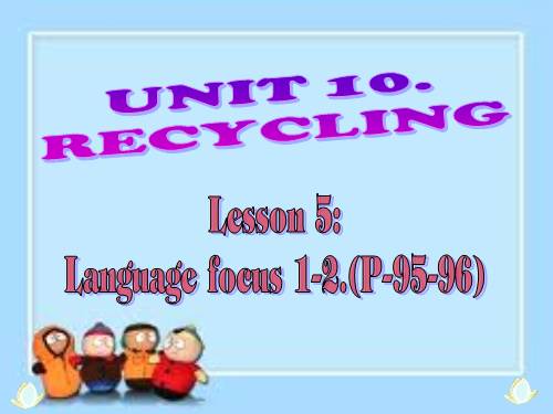 Unit 10. Recycling