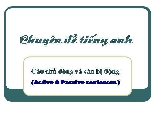 Chuyên đề Tiếng Anh THCS 2014-2015