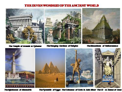 Ancient, New and Natural Wonders of the World