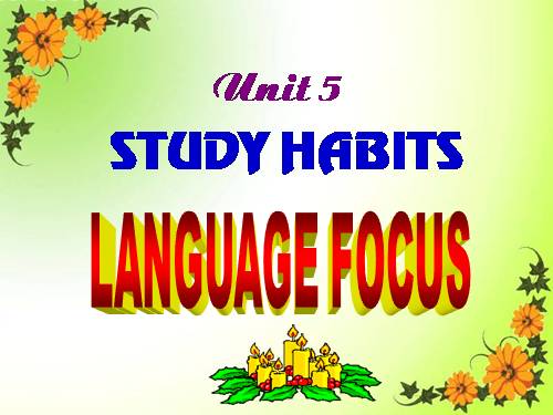 Unit 5. Study habits