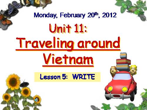 Unit 11. Traveling around Vietnam