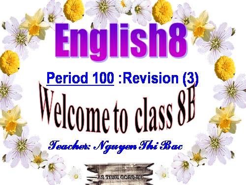 English 8 Period 100 Revision