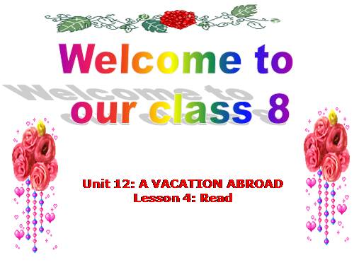 Unit 12. A vacation abroad