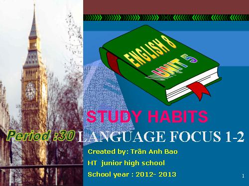 Unit 5. Study habits