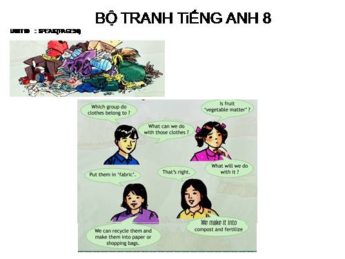 BỘ TRANH TiẾNG ANH 8 - UNIT  10