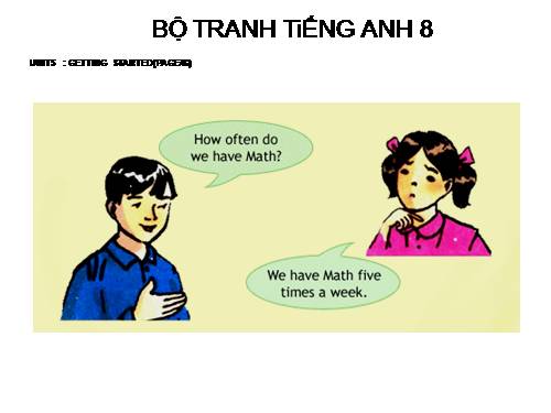 BỘ TRANH TiẾNG ANH 8 - UNIT 5