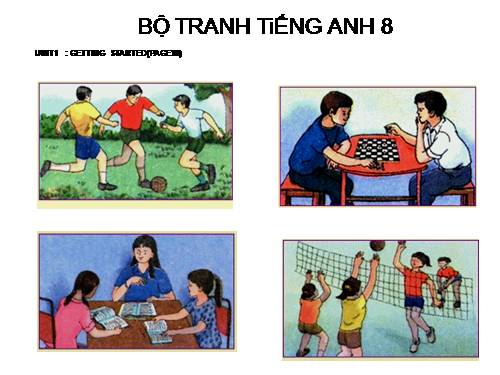 BỘ TRANH TiẾNG ANH 8 - UNIT 1