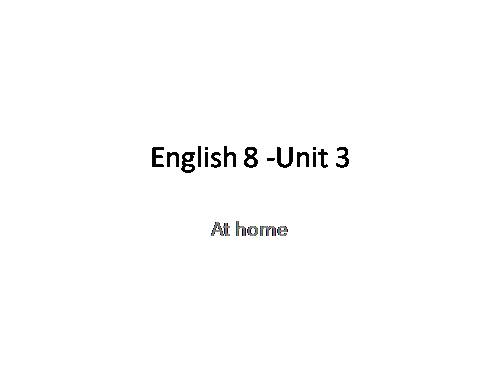 unit 3 english 8