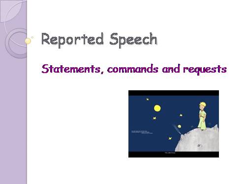 reported speech  grade 8 full