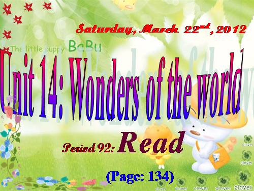 Unit 14. Wonders of the world