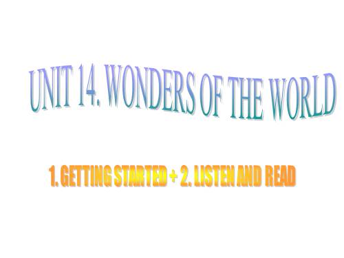 Unit 14. Wonders of the world