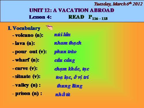 Unit 12. A vacation abroad