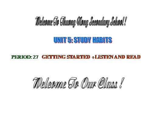 Unit 5. Study habits