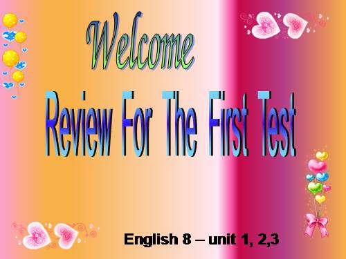 review for the 1st test - thao giảng