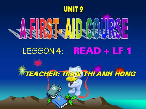 Unit 9. A first-aid course