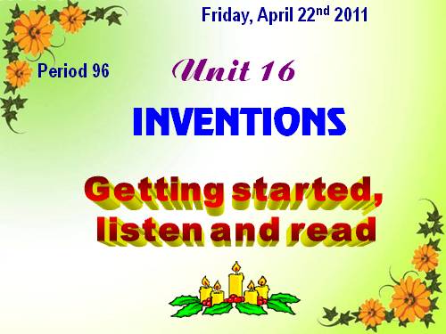 Unit 16. Inventions