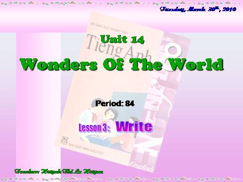 Unit 14. Wonders of the world