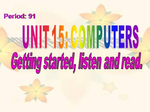 Unit 15. Computers