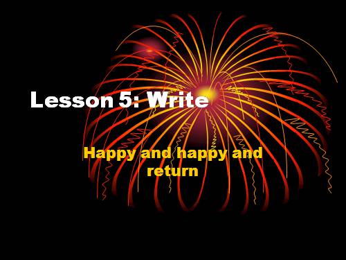 Unit 7: Lesson 5 Write