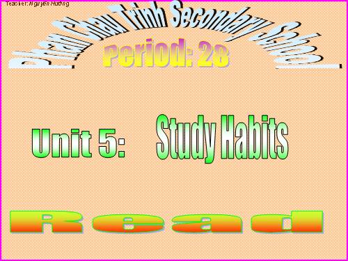 Unit 5. Study habits