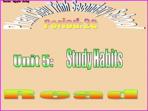 Unit 5. Study habits