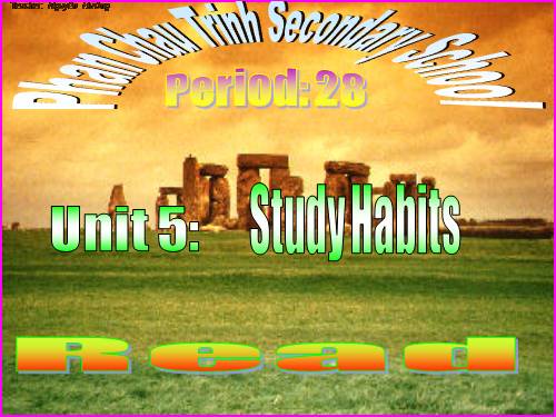 Unit 5. Study habits