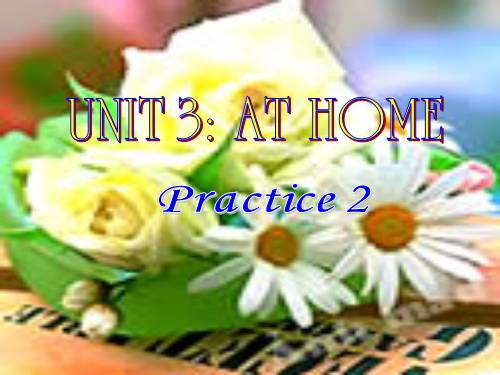 Unit 3. At home