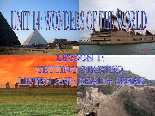 Unit 14. Wonders of the world